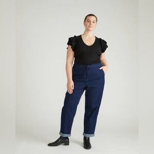 Universal Standard Sz 8/2xs ComfortDenim Drawstring Jean Trouser